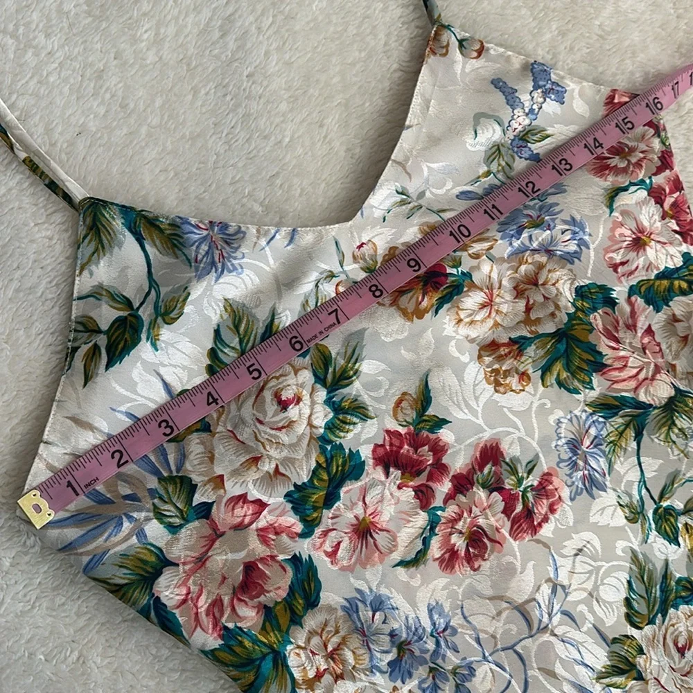 Vintage Y2K Womens Floral Fairy Grunge Romantic Coquette‎ Mini Slip Dress Small